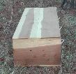 End-view of poplar-wood casket